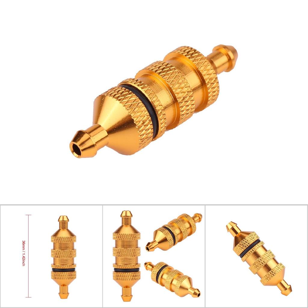 HSP Alloy Aluminum Oil Nitro Fuel Filter for 1/8 1/10 Scale RC Model Car (Gold)