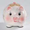 Cute Animal Piggy Money Bank Ceramic Good Luck Pig Coins Saving Box Durable Practical Golden Beans Container Gift