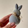 Resin Mold Striped Rabbit Ornament Epoxy Resin Dropper Silicone Mold DIY Easter Rabbit Candle Gypsum Clay Ornament Mold