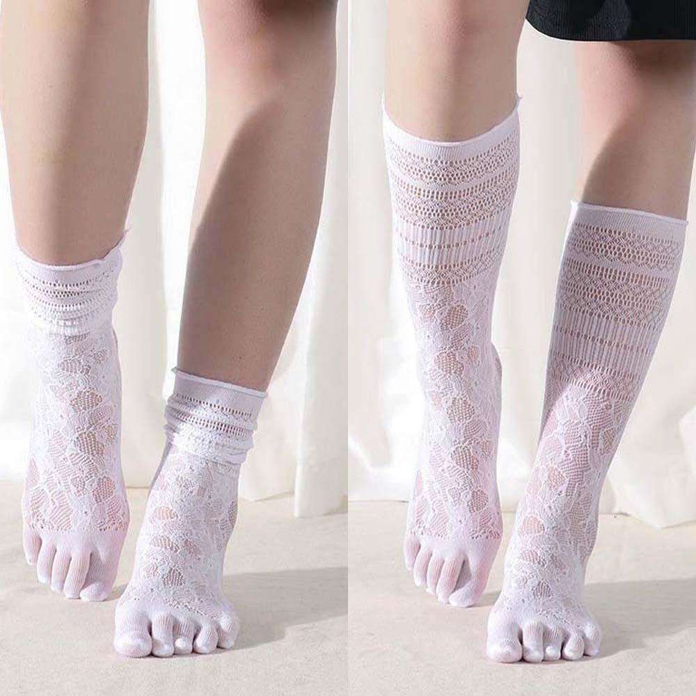

Ultra-thin Mesh Five Toe Socks Funny Women Tube Sock Fashion Five-finger Socks Women 3pairs