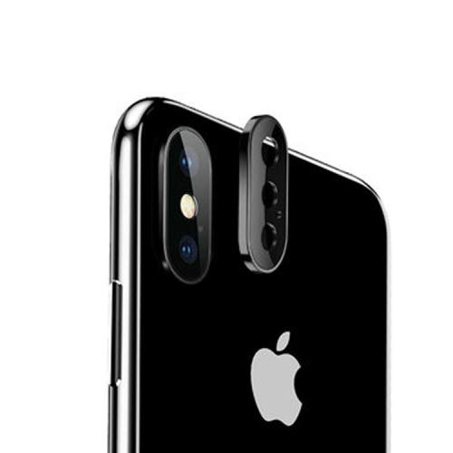 Careflection Premium Hybrid Metal And Glass Camera Protector Guard For Apple Iphone X/Xs Black 0 серебряный