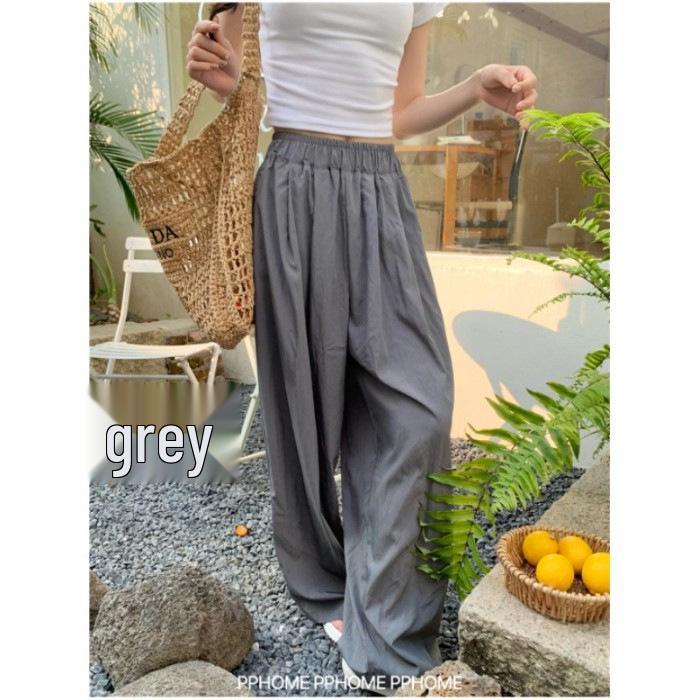 Southeast Asian Cotton & Linen Wide-Leg Lazy Summer Pants