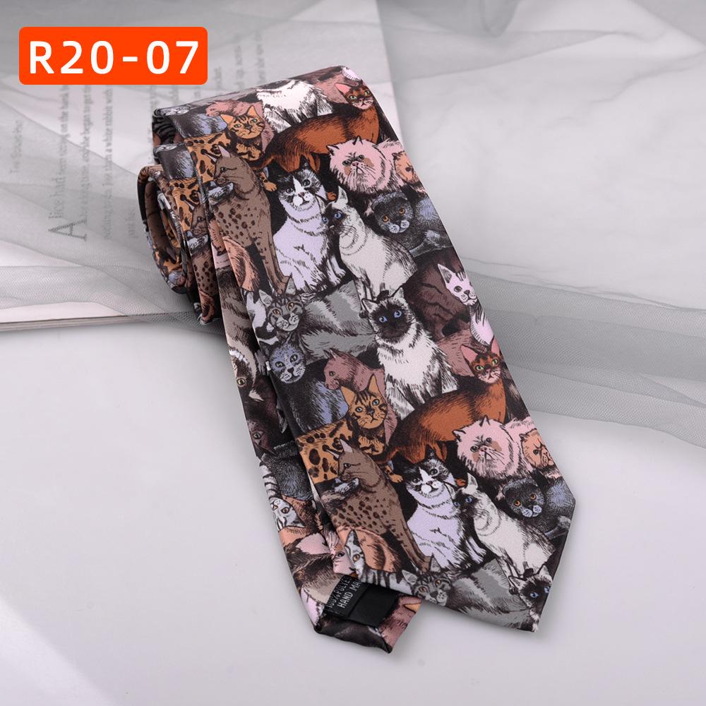 

Ретро галстук Гонконг: Литературный повседневный стиль с животными и цветочными узорами для мужчин и женщин