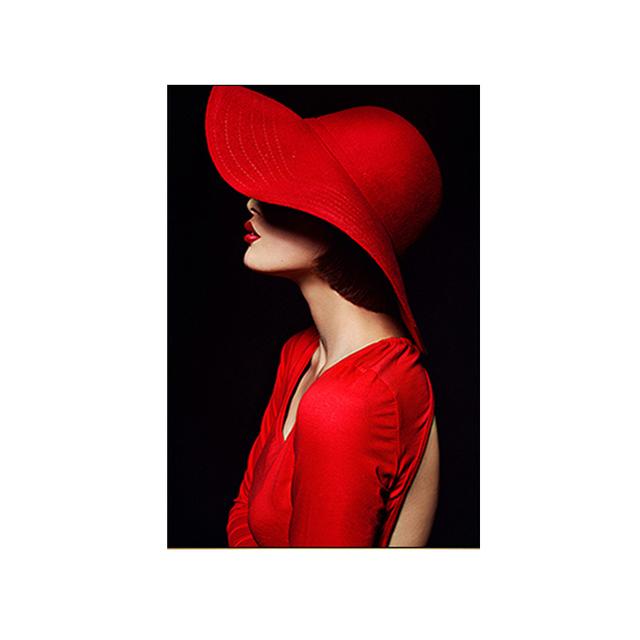 Moda Menina Preto Branco Arte Lábios Vermelhos Pintura Em Tela Para Sala De Estar, Quarto De Meninas Sexy Menina Nodic Arte Decorativa Imagens