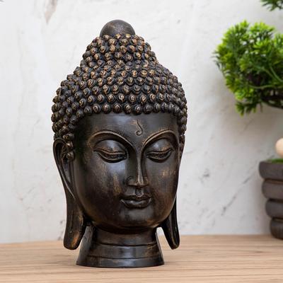 Face Head Buddha Statue Showpiece Idol Home Decor Items for Living Room and Gifts