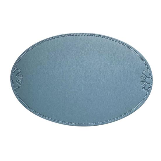 Yousheng Oval Placemat Dining Table Heat Insulation Pad Imitation Leather Waterproof Placemat Protect Table Top from Scratches And Spills for Home