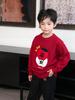 Red Family Sweater Set: Festive Year of the Horse Round Neck Jumper for Parents and Kids