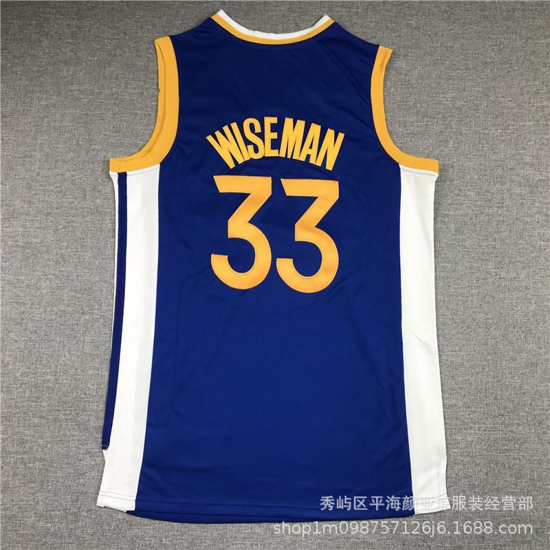 Embroidered Golden State Warriors Basketball Jersey 33 James Wiseman Mens Sports Fan Wear