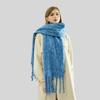 Scarf autumn and winter new women's shawl long tassel thick beard versatile thickened skin-friendly solid color scarf