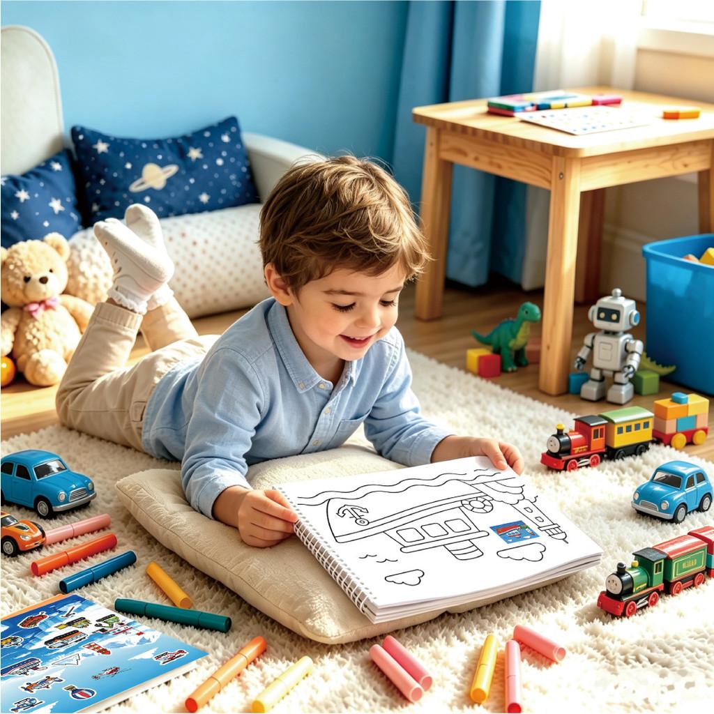Childrens Traffic Sticker Book Coloring Activity Book With 600 Stickers For Ages 3 To 8