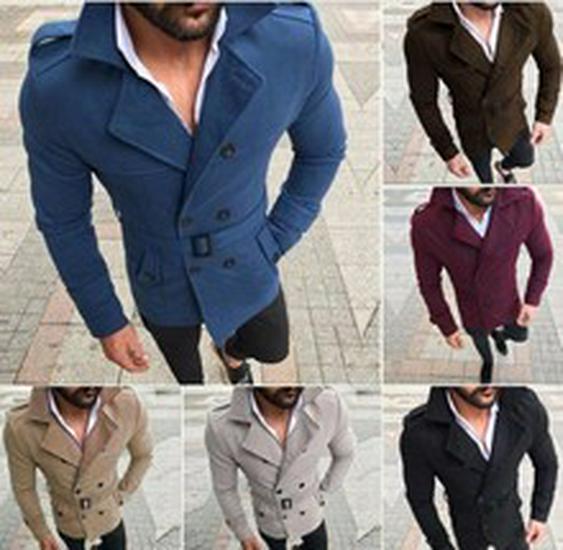 2022 Men's Wool Trench Coat - Multi-Color & Size Available