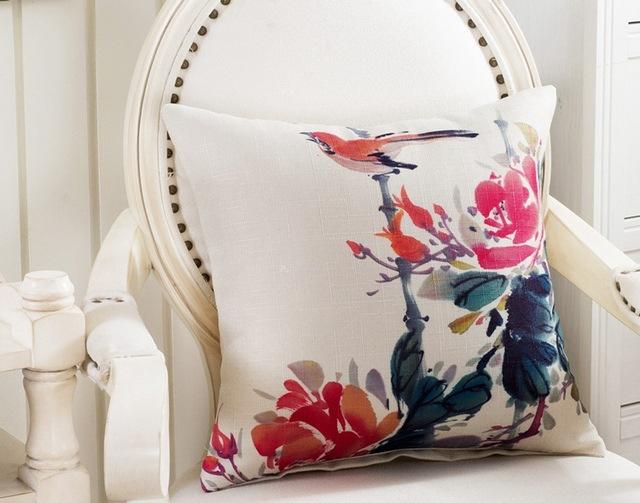 Ink Wash Style Patterns Throw Pillow Cover With Short Plush Print For Living Room Sofa Decoration Cushion Cover Pillow Covers