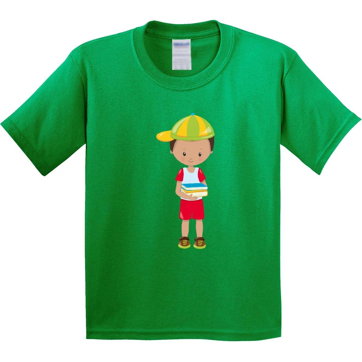 Inktastic School Boy, Latino Boy, Cute Boy, Books Youth T-Shirt Hispanic Back 120