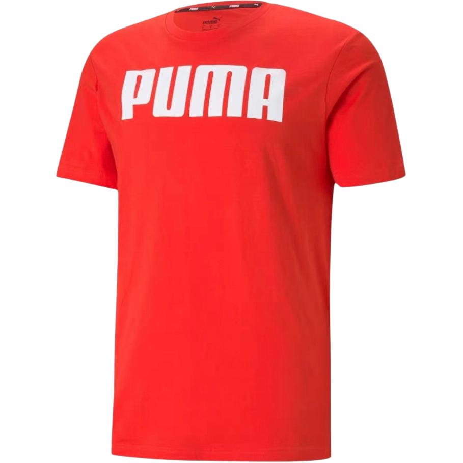 PUMA Basic T Shirts Men s Red Crew Neck Moderate Straight Fit 855151-17 M (175/96A)