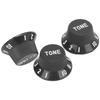 3PCS 2T1V Guitar Control Knobs Black Color Speed Control Knobs  Electric Guitar