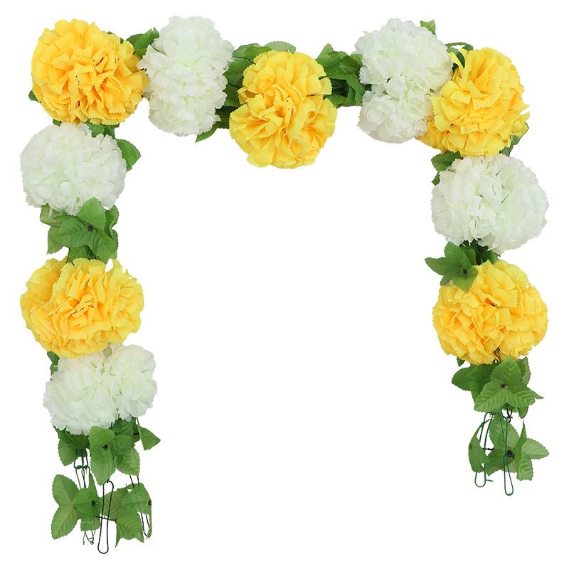 Artificial Chrysanthemum Vines for Cemetery and Memorial Decor - Silk and Plastic Hanging Floral Decoration