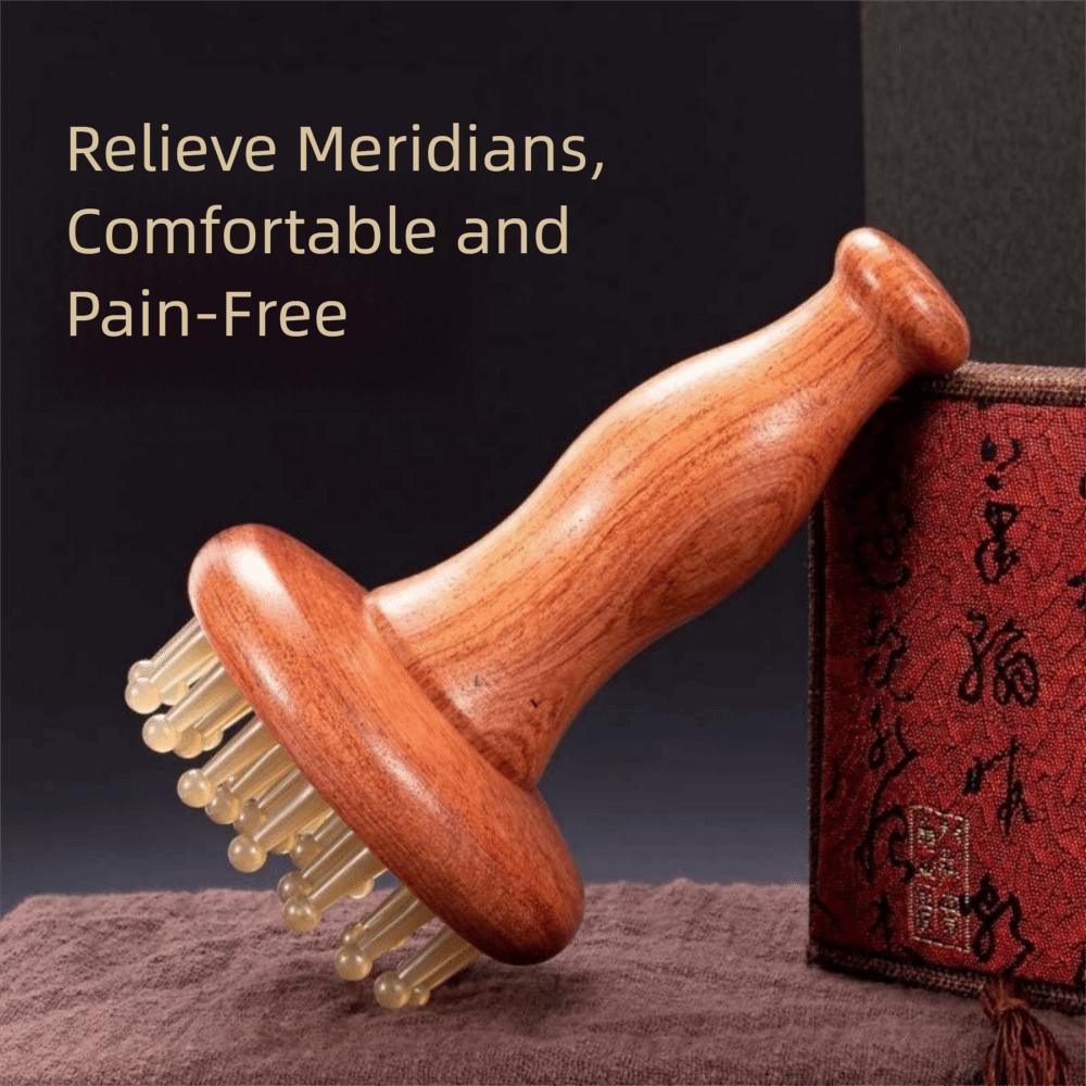 29 Teeth Gua Sha Massage Tool Wood Grain Wood Meridian Brush Meridian Massager  Body Meridian
