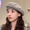 Spring & Autumn Large Head British Casual Style Beret - Women's Versatile Fashion Trend, Slimming Look