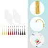 12 Pcs/Set Acrylic Bookmark with Colourful Tassels Handmade Blank Bookmarks Paper Bookmark Crafts Aesthetic Bookmark
