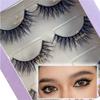 3 Pairs High Quality Strip Lashes Handmade Natural for Fluffy Mink Lashes Custom Logo Box Packaging