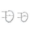 0.8/1cm Alloy Nose Rings D Shape Nose Hoop Stud Ear Cartilage Piercing Nose Nostril Piercing Nariz Body Jewelry Piercings
