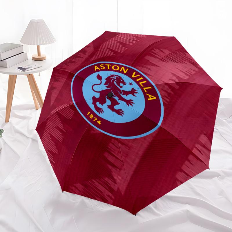 1pc Aston Villa Umbrella, Sun Protection, And UV Shielding. It Has Eight Sturdy Ribs for Outdoor Use And Perfect As a Holiday Gift
