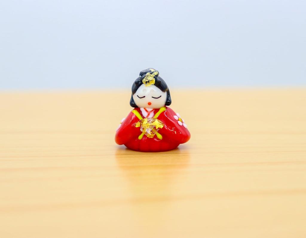 Glass Square Adorable Glass Hina Doll Display Set 5-Tier (Small)