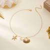 Bohemian Starfish Shell Pendant Necklace For Women Trendy Summer Imitation Pearl Chains Choker Beach Party Neck Charm Jewelry