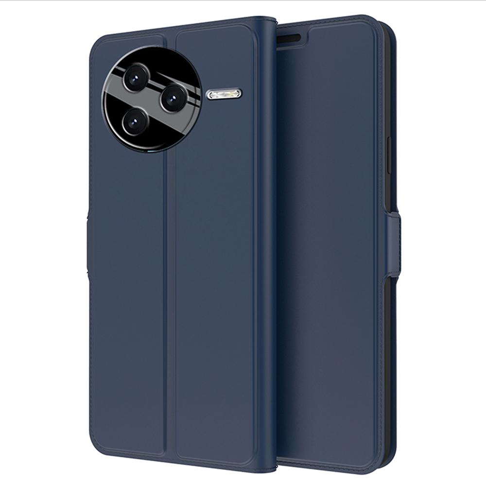 

Для Xiaomi Poco F7 Ultra 5G/Redmi K80 Pro 5G Чехол Противоударная Внутренняя Оболочка из ТПУ Кожаный Чехол для Телефона Слот для Карт Blue