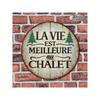 Vintage Metal Wall Art La Vie Est Meilleure Chalet Sign Decor