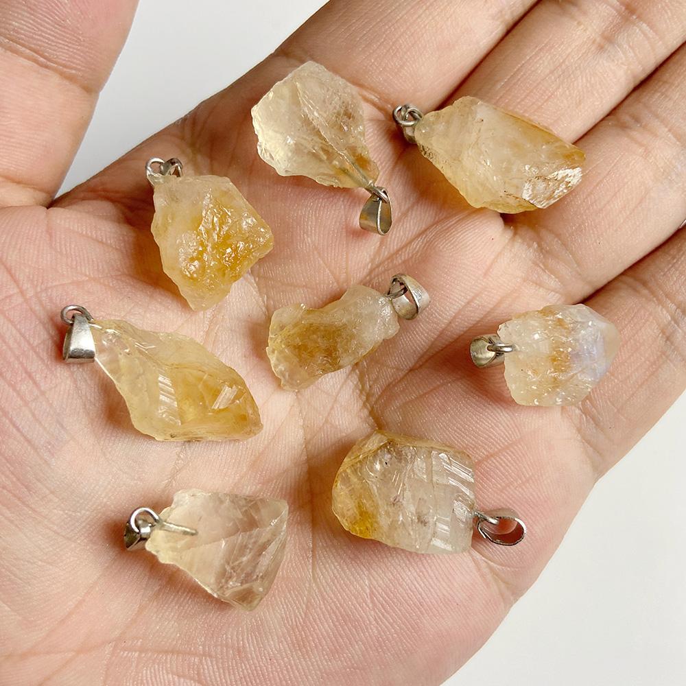5pcs Irregular Raw Natural Stone Pendant Agates Quartz Crystal Pendant for Jewelry Making DIY Necklace Earrings Accessories