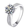 0.5/1/2/3 Carat Classic Six Claws Moissanite Engagement Ring 925 Sterling Silver Wedding Bands for Women Men Jewelry
