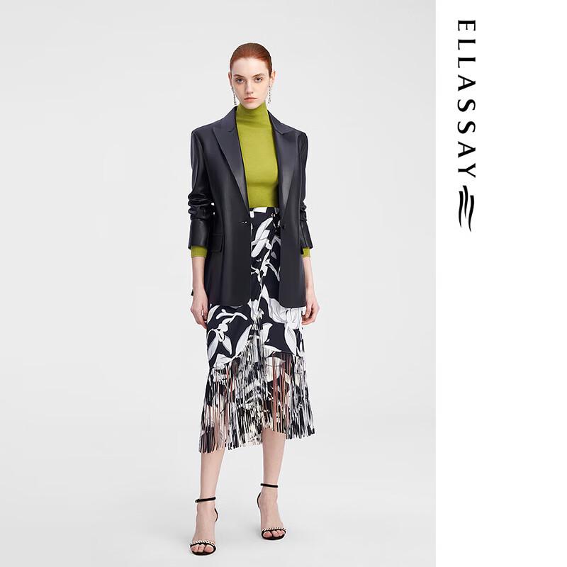 ELLASSAY Women's Soft Wool Cashmere Slim-Fit Sweater