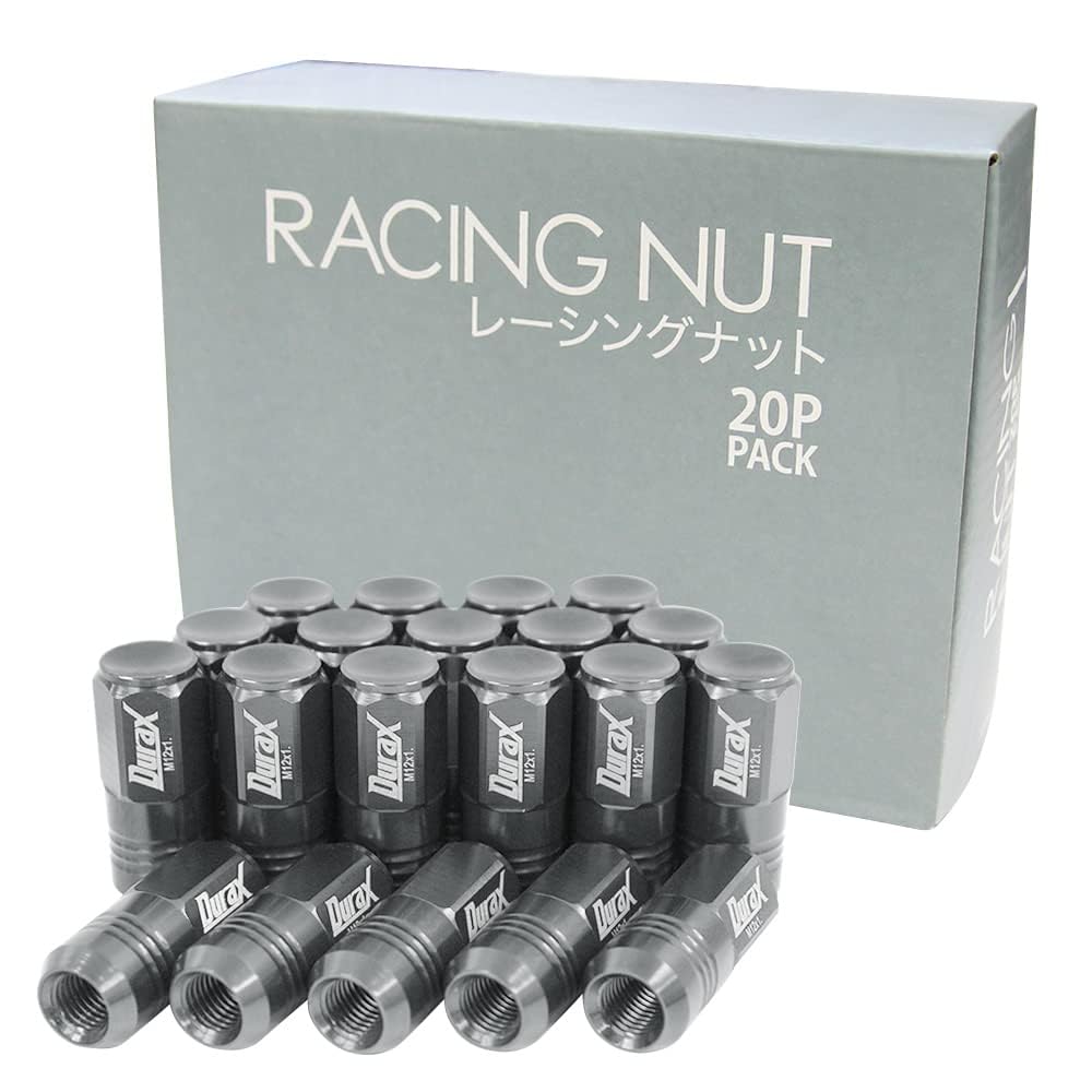 

Легкие алюминиевые колесные гайки Durax, Выберите цвет, Гоночные гайки, M12 x P1.5, Куполообразные Diameter: 21mm, total length: 50mm