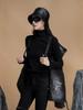 Unisex Schwarz Gold Kapuzen Daunenjacke - Trendig, Verdickt, Übergröße, Kurz für Herbst/Winter
