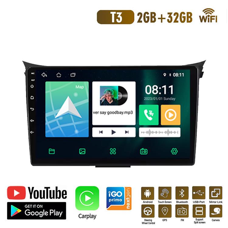 Hyundai Elantra GT Android GPS Bluetooth Автомобильная навигация с HD камерой заднего вида и CarPlay