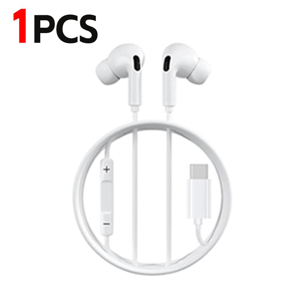 1.2m USB Type C in-Ear Headphones Wired Earphone for IPhone 17 16 15 Samsung HiFi Stereo Earbuds with Microphone&Volume Control