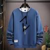 Spring Autumn Men Clothing Sweatshirt Harajuku O-Neck Long Sleeve Sweatshirt Men Casual Streetwear Hoodies Men