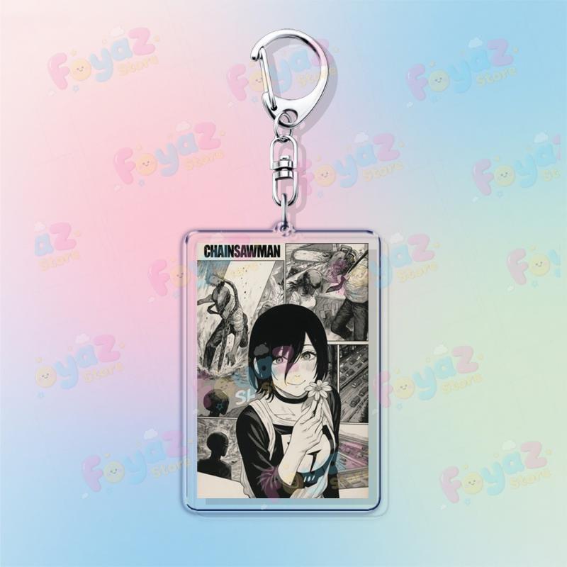 Anime Reze Art Keychain Accessories Bag Charms Devil Manga Women Keyrings Jewelry Csm Chibi Fans Freinds Gift
