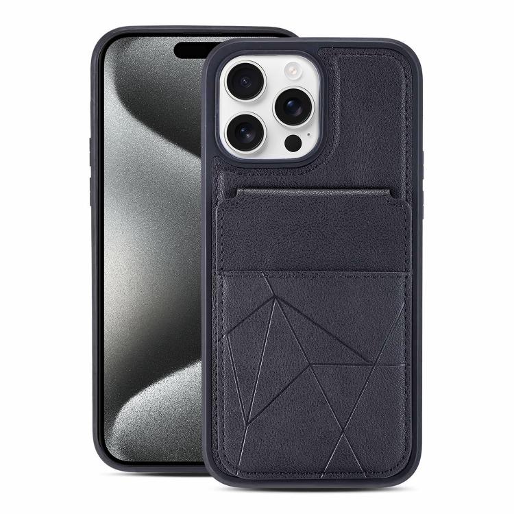 Multifunctional Vertical Flip Card Wallet Holder Vegan Leather Back Phone Case