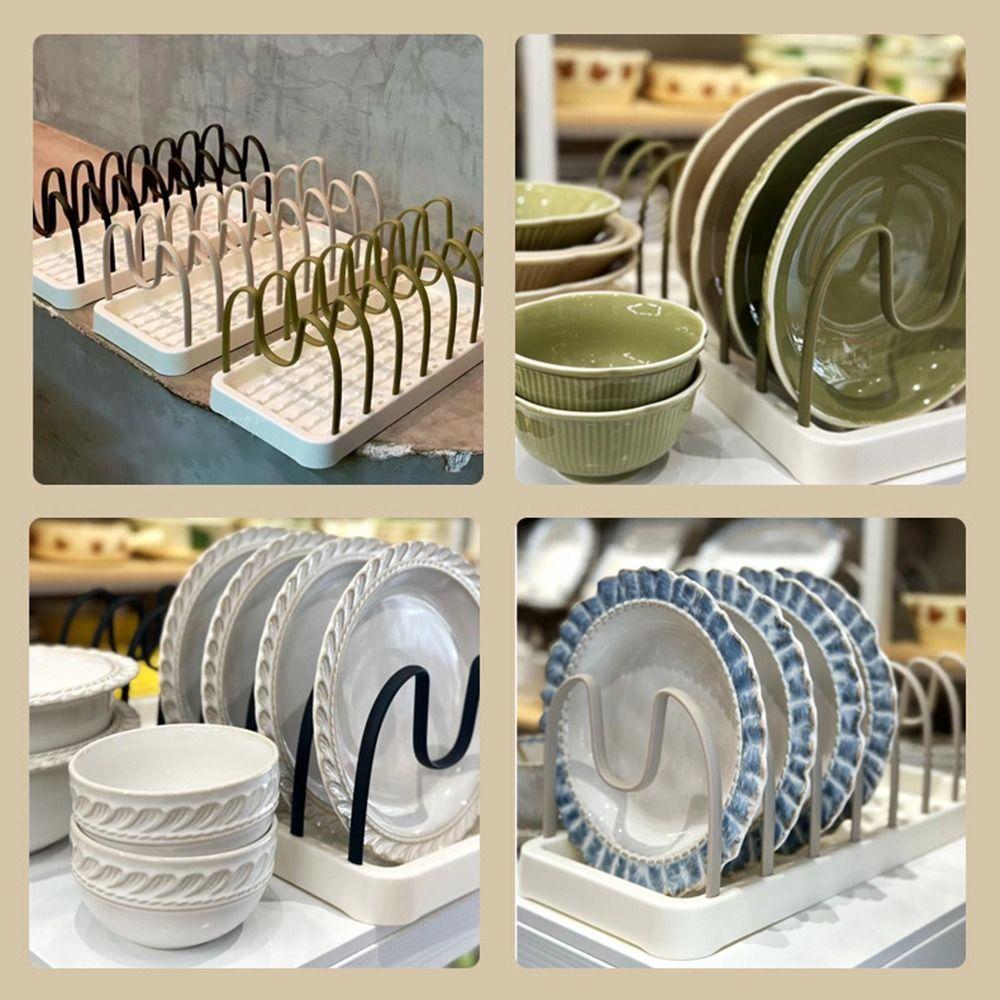 Sturdy Dish Drying Rack Multi-purpose Kitchen Shelf New Pot Lid Holder  Kitchen Storage Organizer
