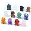 1Pc Natural Semi-Precious Stone Carved Mini Horse Figurine 25-27x17-19mm Polished Crystal Pony Statue For Home Decor Reiki Healing Craft Gift