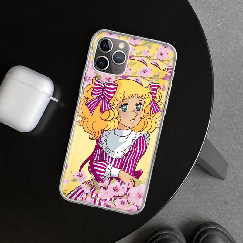 Candy 90s Anime Phone Case Cover for iPhone 11 12 13 Mini 14 15 Plus 16 Pro Max 17 Air 7 8 + SE Art Customized Fundas 11 12 13 M