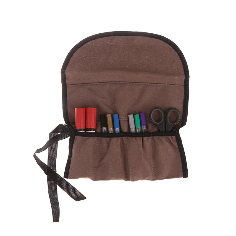 Multi Functional Woodworking Tool Storage Bag With Carving Chisels Durable Canvas For Woodworkers And Diy Enthusiasts