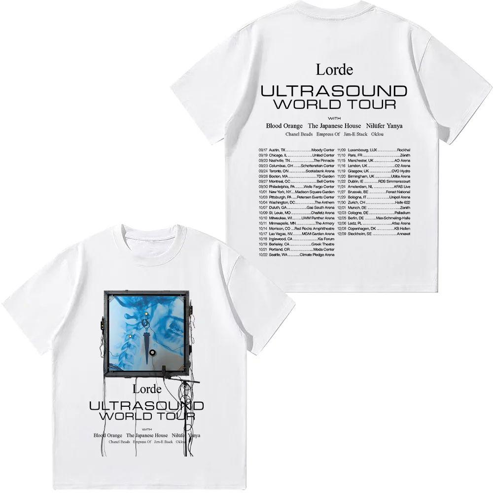 Ultrasound World Tour 2025 T-shirts Graphic Tee Hip Hop Singer Y2K Tops Printed Cotton Short Sleeves Unisex