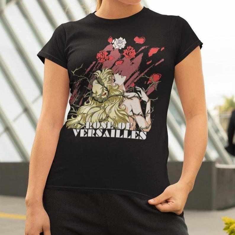 2026 Summer New Hot Sale Rose of Versailles Anime T-shirt Men Women Gothic Oversized T-shirts Print Crew Neck Lightweight Casual T Shirt