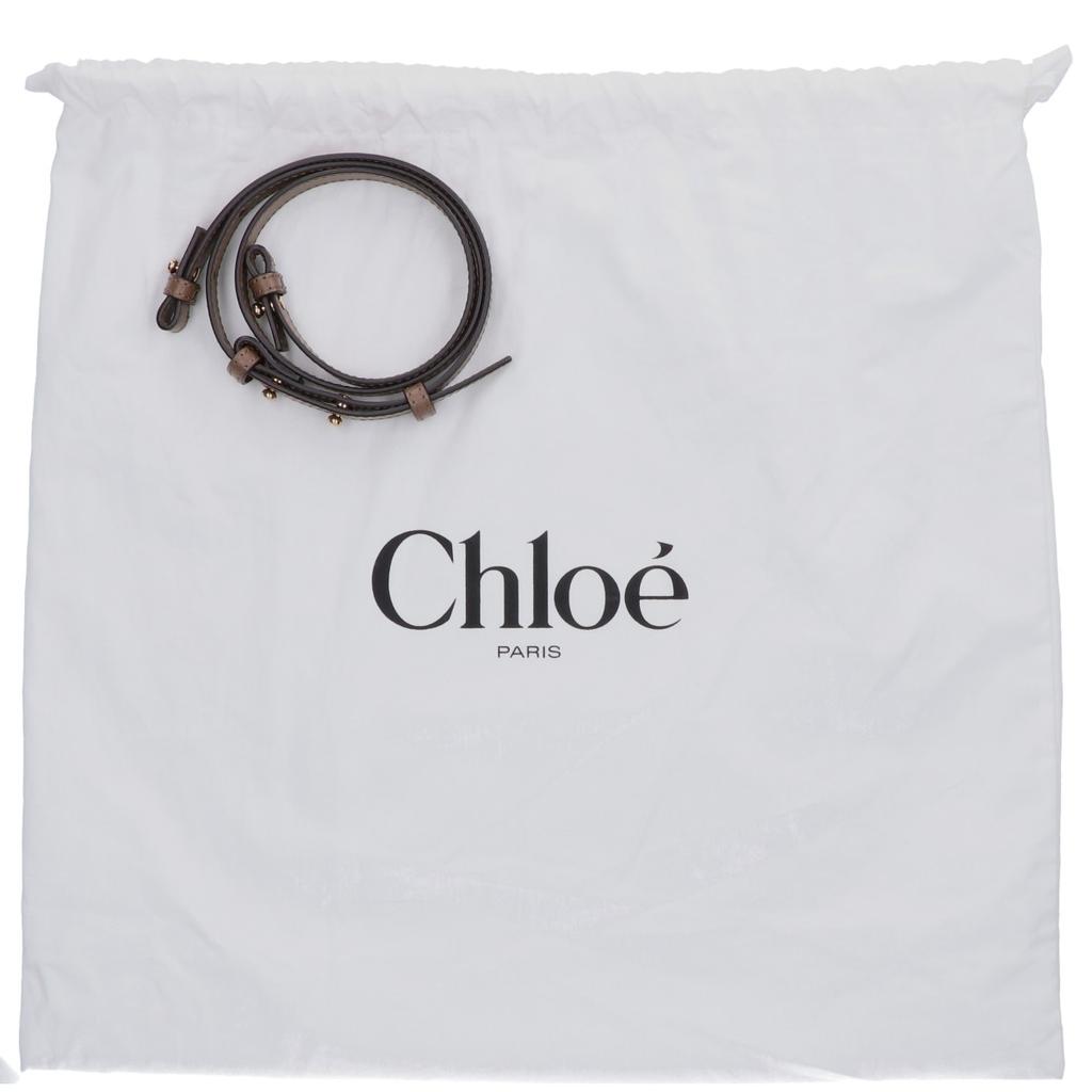 Chloe Excellent Condition Canvas Carry Small 2WAY Tote Bag beigeUsed