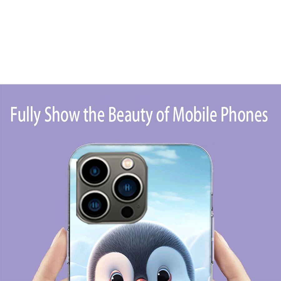 Cute Little Penguin Phone Case For Iphone 17 Air 15 Pro 14 Plus 16 Pro Max 17E 16E 12 13 Mini 11 Cover Cute Fundas