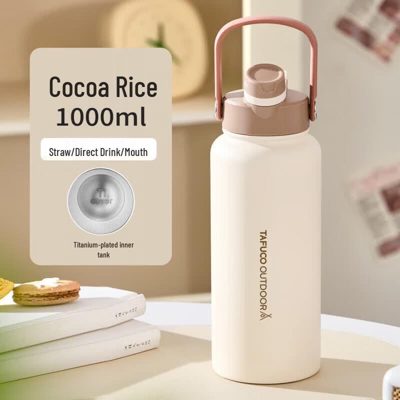 Taifuhao T1397 Titanium Coated Double-Drink Insulated Bottle