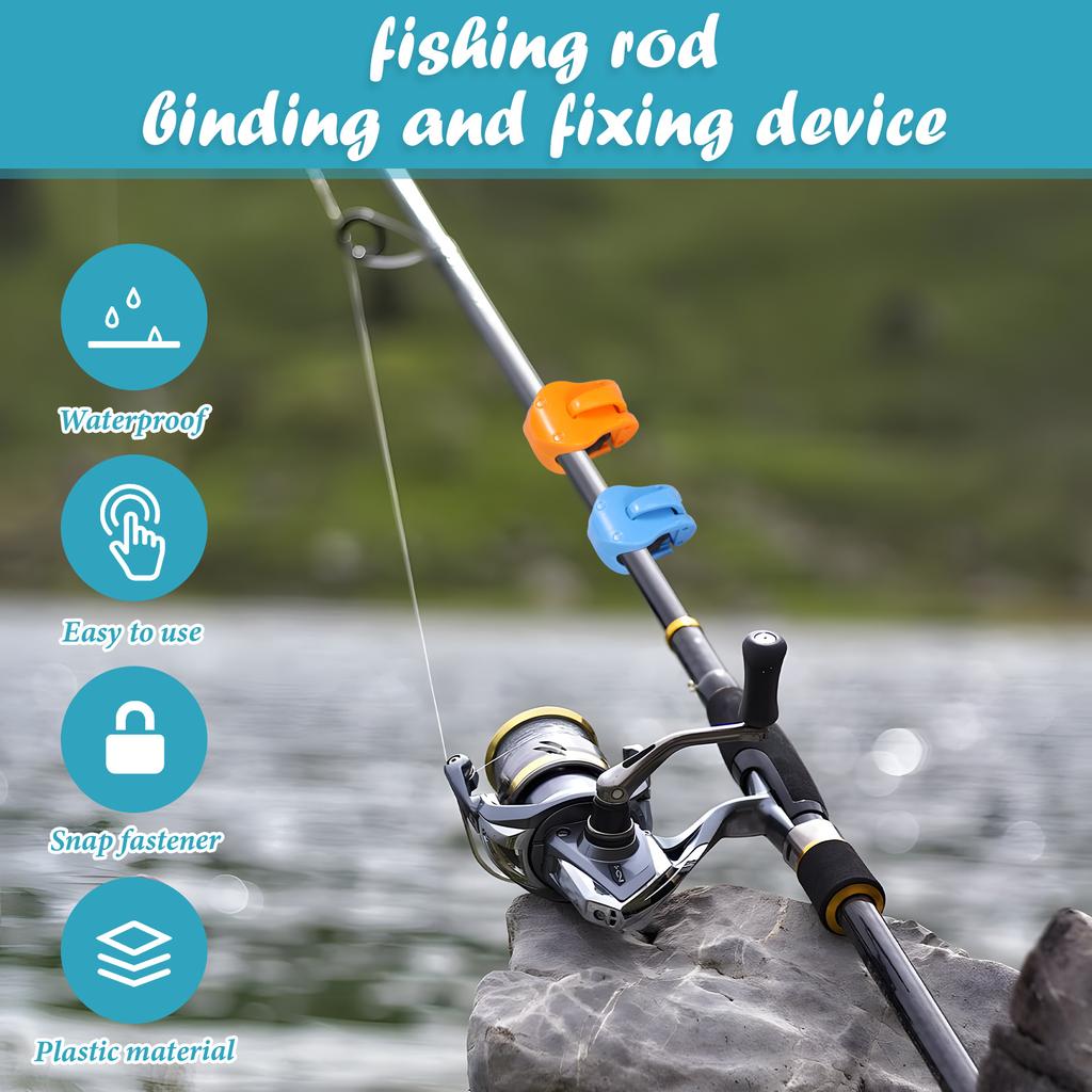 16 Pcs Fishing Rod Holder Portable Anti-Slip Universal Fishing Pole Fixation Clip Outdoor Multifunctional Fish Rod Holder Grip